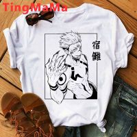 เสื้อยืดผู้ชายลายอนิเมะญี่ปุ่น Jujutsu Kaisen Itadori Yuji เสื้อฮาราจูกุ Ryomen Sukuna Unisex เสื้อยืดแขนสั้นผู้ชาย