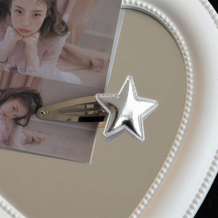 bb-snap-clip-pu-bobby-pin-silver-headwear-women-star-hair-clips-hair-clips-hair-accessoires