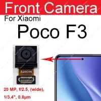 กล้องหลักมองหลังด้านหน้าสำหรับ Xiaomi Poco F2 Pro X3 F3 X3 Pro NFC ด้านหน้าหันหน้าไปทางด้านหลังกล้องขนาดใหญ่อะไหล่สายเคเบิลงอได้