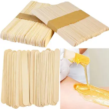 50Large Wax Waxing Wood Body Hair Removal Sticks Applicator