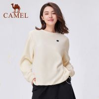 Cameljeans เสื้อสเวตเตอร์แขนยาวกีฬาสำหรับผู้หญิง,สไตล์ใหม่ผ้ากำมะหยี่อบอุ่นทรงหลวมเสื้อขนแกะสบายๆฤดูใบไม้ร่วงและฤดูหนาว