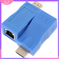 【HJ】 2ชิ้น1080P HDMI Extender TO RJ45 over CAT 6เครือข่ายอะแดปเตอร์อีเธอร์เน็ต LAN สีฟ้า