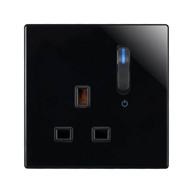 13A UK Plug Power Socket With USB Charger Wall Outlet Double Outlet