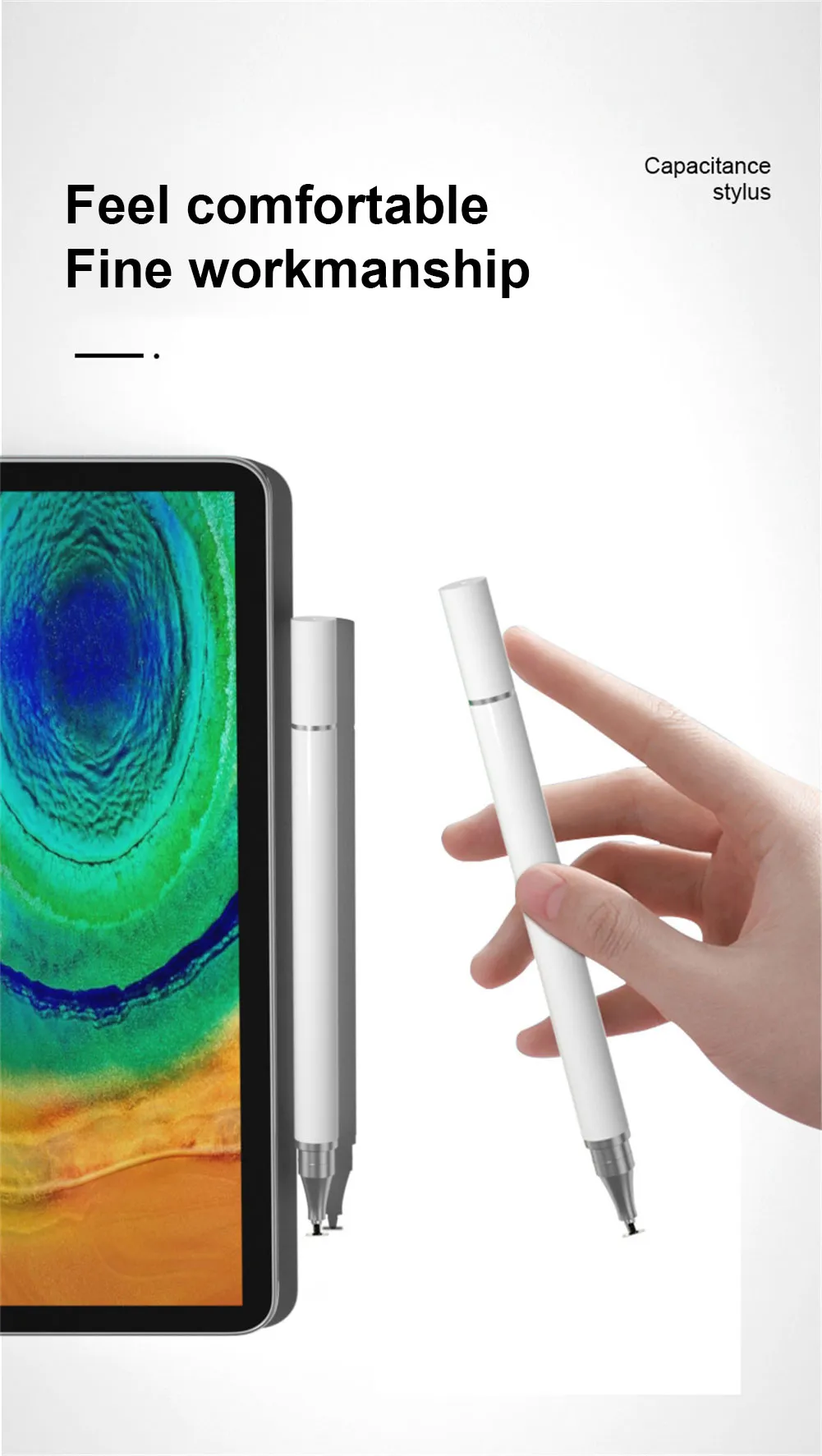 【Low pirce】2 in 1 Universal stylus digital pen for android Writing Pen for Tablet Mobile Android