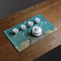 Table Mat Placemat Mug Pads Tea Towel Cup Holder Kitchen Tea Accessories Decoration Cloth Napkin Tea Coaster 50*30Cm