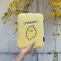 Korean Ins Lemon 11 13 inch Laptop Ipad Case Fashion Cartoon Lemon 9.7 10.5 13.3 15 15.6 inch Tablet Inner Sleeve Bag Pouch
