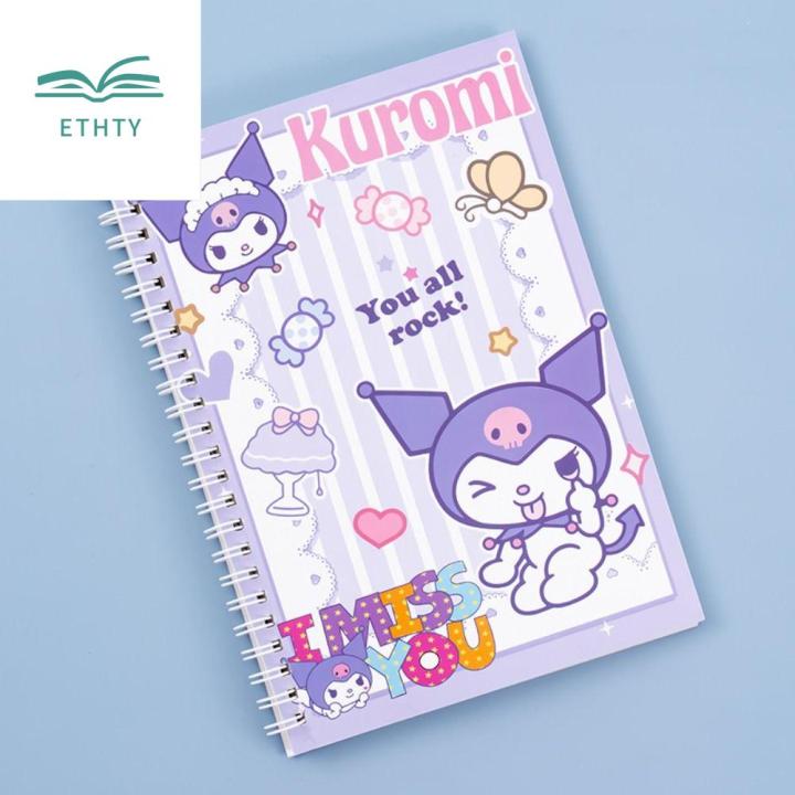 ETHTY Kuromi Loose Leaf Notepad Anime Memo Notepad Kawaii Diary Book ...