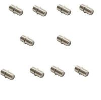 F-Type Male Twist-On Coax Coaxial Cable RF Connector Adapter 10 Pcs