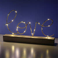 Home Decorative Figurines Ornament LED Lamp Light LOVE Letters Living Room Bedroom Layout Decoration Valentines Day Party Gift