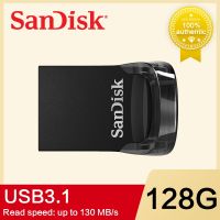 Sandisk ULTRA พอดี CZ430 USB แฟลชไดร์ฟไดรฟ์ปากกา32GB 16GB 64GB USB USB ดั้งเดิม128GB 3.1ไดร์ฟปากกาแท่ง Usb