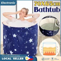 65X70CM Portable Bathtub Folding Bath Tub Adult Spa Soaking Water Barrel Bucket