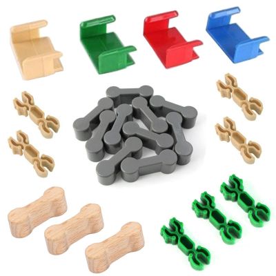 Wooden Railway Train Track Set Accessories Connector Toys Holder Fit For Wooden Track Brio Toys Educational Toys