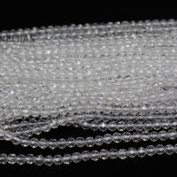 Natural white crystal quartz 4.0mm (3strandsset) faceted round loose beads for jewelry making design fashion stone diy bracelet