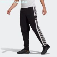 ◙❁ Adidas 2023 Clover Mens New Sports Pants Classic Stripe Logo Ice Silk Football Training Running Closed Trousers