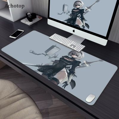 XXL Lockedge Large Kawaii Gaming Mouse Pad Computer Gamer Keyboard Mouse Mat Anime Nier Automata Desk Mousepad for PC Desk Pad