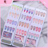 RVGCHC SHOP 24pcs/Set DIY อะคริลิค ยูวีเจล เครื่องมือความงาม ปกเต็ม ทำเล็บ เล็บปลอม เคล็ดลับเล็บปลอม