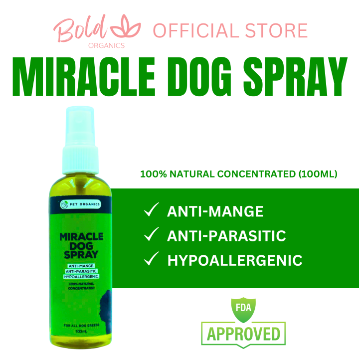 Bold Organics Miracle Dog Spray 100ml Anti-flea And Tick 