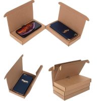 10pcs Mobile Phone Case Packaging Box Natural Brown Kraft Paper Box Thicken Corrugated Cardboard Box For Gift