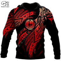 NewFashion French Polynesia Art Tahiti Country Flag Tribal Culture Retro Tracksuit 3DPrint MenWomen Autumn Colorful Hoodies B34