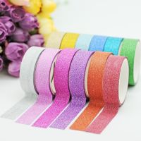 ? เทปกลิตเตอร์ ฉลาก เทปกาวกากเพชร Glitter Tape ยาว 5 เมตร DIY เทปกาวกลิตเตอร์ เทปกากเพชร ?