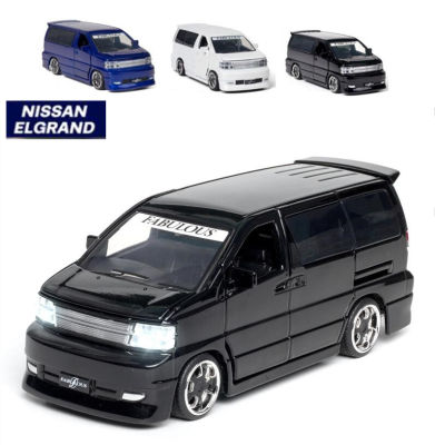 1:32 NISSAN ELGRAND FABULOUS Diecast ยานพาหนะรถรุ่น Sound Light รถคอลเลกชันของเล่น