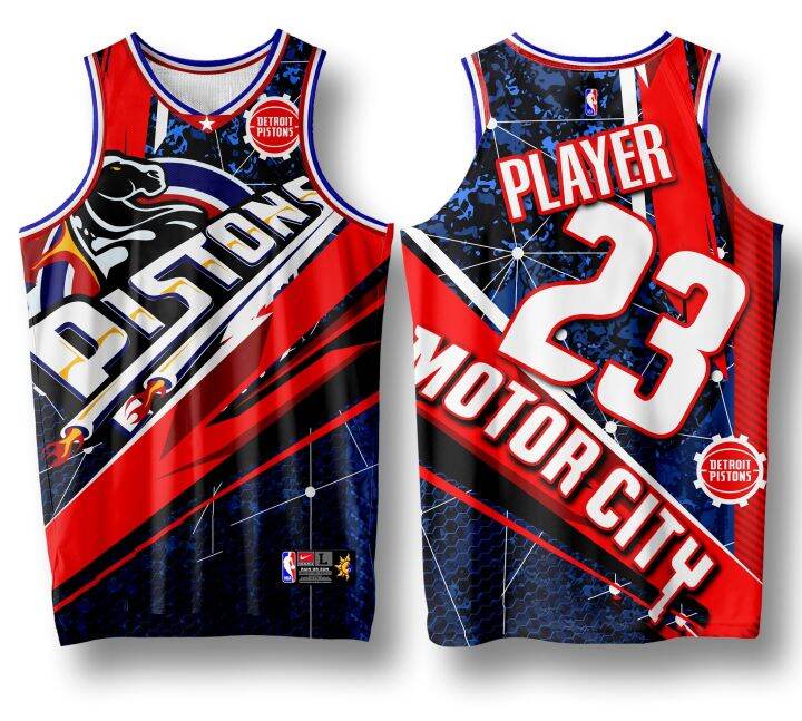 BASKETBALL JERSEY PISTONS 06 MOTOR CITY FREE CUSTOMIZE NAME AND NUMBER ...