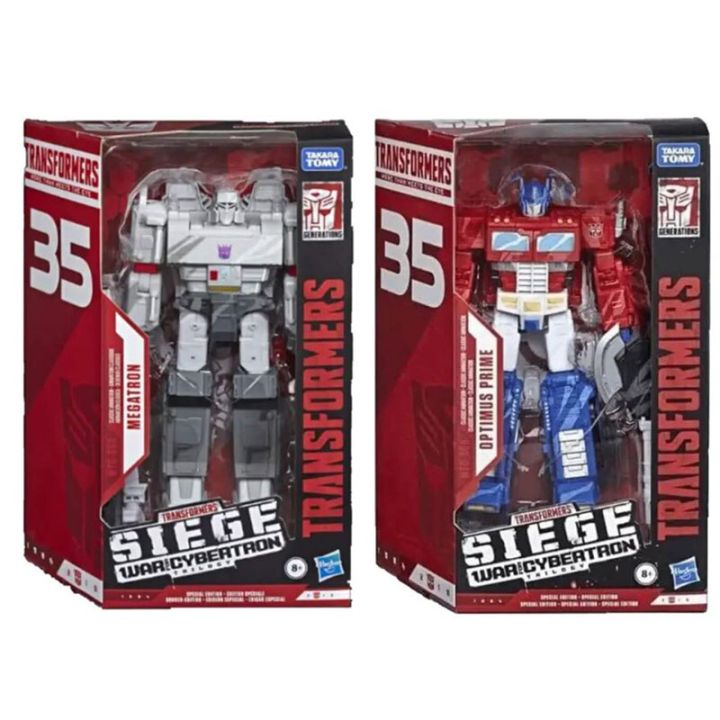 transformers-siege-two-dimensional-optimus-prime-megatron-soundblaster-35th-anniversary-toy-model-collection-gift