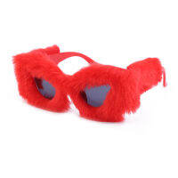 Faux Eye-catching Eyewear Prop In Wild Fashion Covered Glasses Fur Luxury Sunglasses Womens Cat