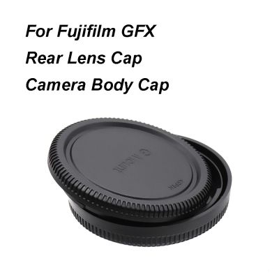 For Fujifilm GFX mount Lens Rear Cap / Camera Body Cap Plastic Black Lens Cap Cover Set for GFX50R GFX50S GFX50SII GFX100S