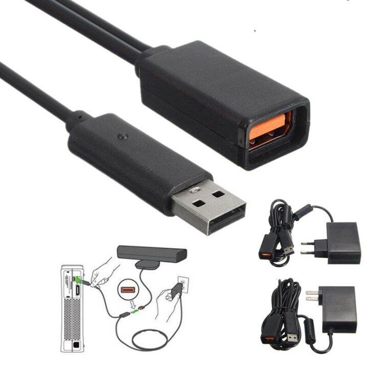 black-ac-100v-240v-power-supply-eu-plug-us-plug-optional-adapter-usb-charging-charger-for-microsoft-for-xbox-360-kinect-senso