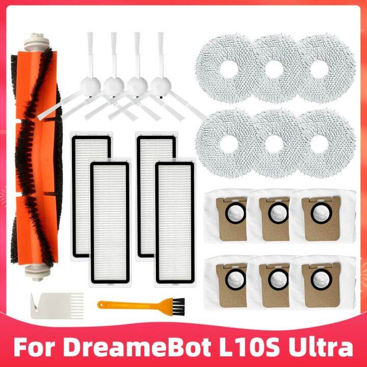 สำหรับ-dreame-bot-l10s-อะไหล่เครื่องดูดฝุ่นหุ่นยนต์พิเศษอุปกรณ์เสริมแปรงด้านข้างหลักตัวกรอง-hepa-ไม้ถูพื้นเศษผ้า