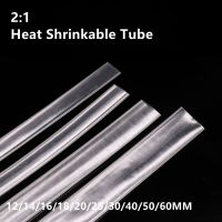 【YF】✜  1meter/lot 2:1 Transparent Shrinkable Tube Wire Sleeve 12MM 14MM 16MM 20MM 30MM 35MM 40MM 50MM 60MM