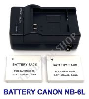 (Saving Set 2+1) NB-6L / NB6L Camera Battery and Charger for Canon แบตเตอรี่และแท่นชาร์จสำหรับกล้องแคนนอน For Canon Powershot S120, SX510 HS, SX280 HS, SX500 is, SX700, D20, S90, D30, ELPH 500, SX270, SX240, SX520 BY TERB TOE SHOP