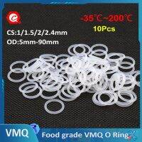 10 Buah CS 1/1.5/2/2.4Mm VMQ Cincin Silikon Putih Paking Makanan Kelas Tahan Air Pencuci Karet Silikon Paking Karet O-ring