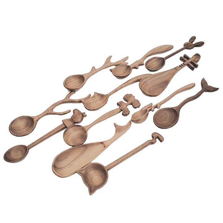 5-pcs-wood-carving-spoon-blank-beech-and-walnut-wood-unfinished-wooden-craft-whittling-kit-for-whittler-starter