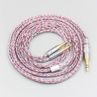 LN007589 16 Core Silver OCC OFC Mixed Braided Cable For TAGO T3-01 T3-02 studio Klipsch HP-3 Heritage 3.5mm Pin headphone