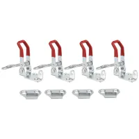 4 buah GH-4002 dapat disesuaikan Toggle Clamp 550 Lbs kapasitas pemegang Toggle Latch pengait penjepit dapat dikunci Quick Release tarik Latch