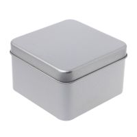 9x9cm Small Metal Tin Silver Storage Box Case Organizer For Money Coin Candy Key G2AB Storage Boxes