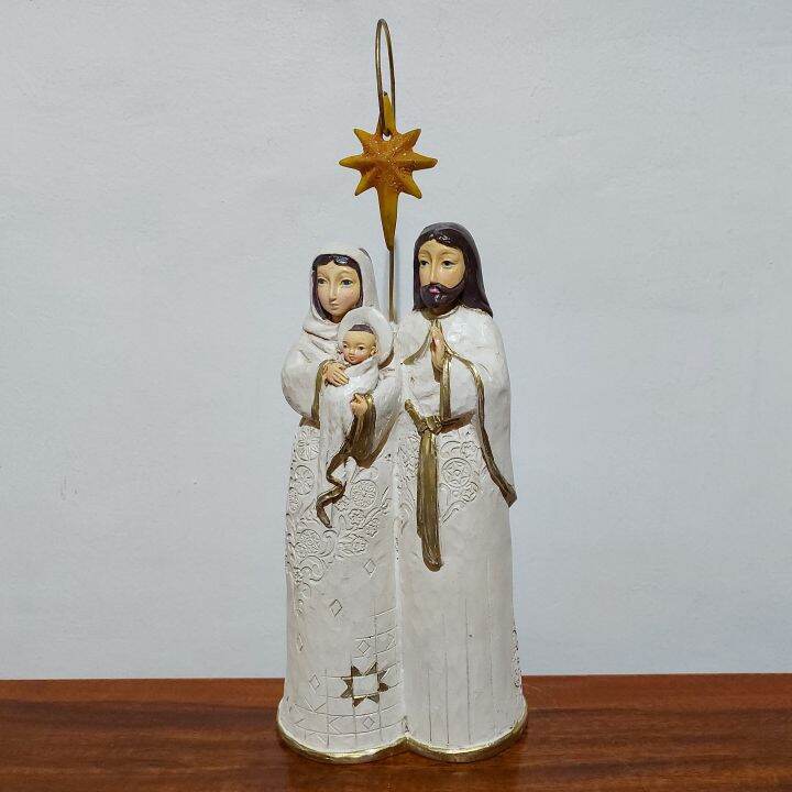 Holy Family Belen / Nativity Scene with Star (Hand-Painted Resin ...