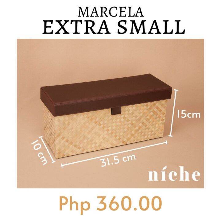 Marcela Native Storage Box (Banig Container Bin/ Office, Kitchen, Room