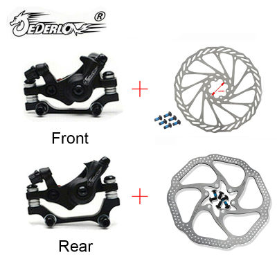 JEDERLO MTB จักรยานโลหะผสมวิศวกรรมดิสก์เบรกโรเตอร์160 180มิลลิเมตรคาลิปเปอร์คลิปโรเตอร์ชุดด้านหน้าด้านหลังภูเขาชิ้นส่วนจักรยาน