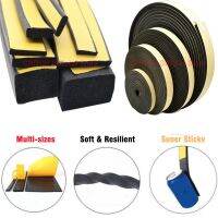 10M Rubber Self Adhesive Sponge Seal Strip Width10 30mm Thick 2 20mm High Elasticity EVA Black Foam Anti collision Seal Gasket