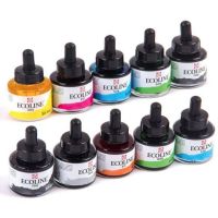 [part 3/3 no.580-801] Talens ecoline dropper ink bottle 30 ml. I สีน้ำแบบเหลวขวดกลมแบบดรอปเปอร์