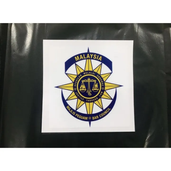 ♖Malaysia Lawyer Bar Council Majlis Peguam Car Premium Sticker for cars Lazada