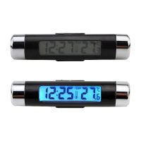 ♦∋ 2 In 1 Vehicle Clock Thermometer Car Electronic Clock LCD Luminous Display Digital Watch Calendar Automotive Backlight Clocks