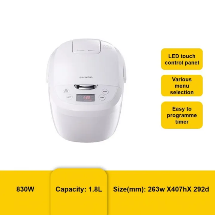 SHARP KSE185WH DIGITAL RICE COOKER 1.8L Lazada