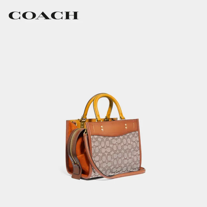 coach-กระเป๋าถือผู้หญิงรุ่น-rogue-25-in-signature-textile-jacquard-สีน้ำตาล-c6444-b4ta7