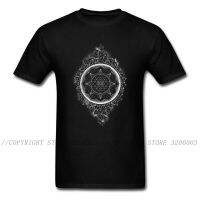 2018 Sacred Geometry Sri Yantra Halftone Unique Designer Men Tee Shirt Black White Short Sleeve Male Top T-shirts XS-4XL-5XL-6XL