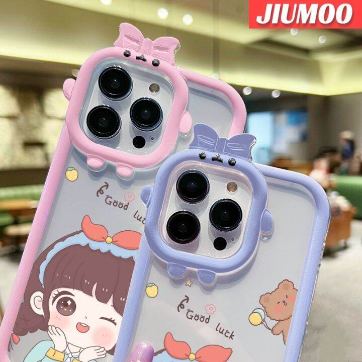 jiumoo-เคสสำหรับ-vivo-y95-y91-y91i-เคสแฟชั่นลายการ์ตูนน่ารักเด็กผู้หญิงสีสันสดใสเคสโทรศัพท์โปร่งใสนิ่มเคสซิลิโคนกันกระแทกป้องกันเลนส์กล้องสัตว์ประหลาดตัวเล็กกรอบใส