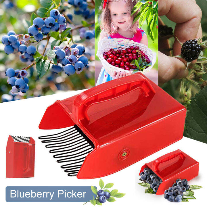 Js【ready Stock】berry Picker With Metallic Comb Blueberry Picker Rake